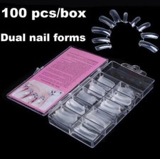 100 Quick Build Polygel Molds Dual Nail Forms False Tip System