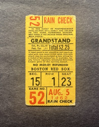 1962 boston red - 1962, sox