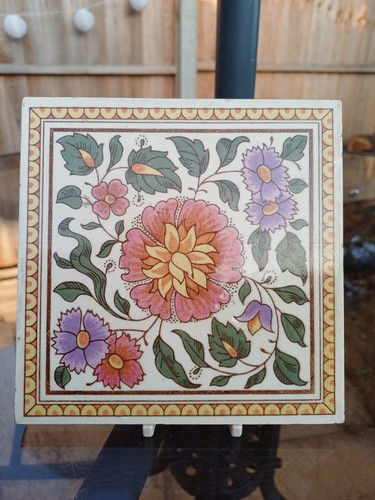 Antique pottery tile - antique,