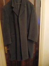 Men's Cashmere & Wool Overcoat by Hammersley, Dark Grey, Large (L), NWT  