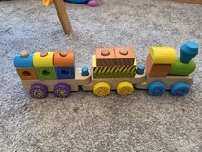 Wooden Stacking Train Mixed Blocks