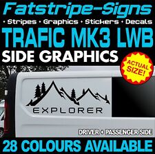 to fit RENAULT TRAFIC MK3 LWB EXPLORER MOUNTAINS GRAPHICS STICKERS CAMPER VAN
