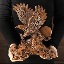 Hand-carved wooden eagle