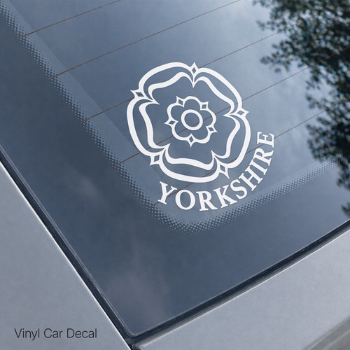 Yorkshire rose text car - yorkshire,