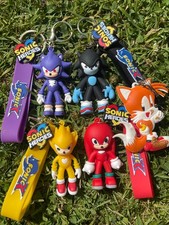5 SEGA Sonic The Hedgehog Keychain Keyrings / Plush Figure Game