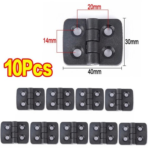 Plastic hinges 10pcs - plastic, black