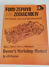 Ford Zephyr & Zodiac MK IV 1966-1972 Haynes Owner's Workshop Manual.
