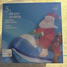 Santa Jet Ski Christmas 5 Ft