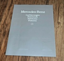MERCEDES BENZ RANGE 1984 Paintwork Colours Brochure 500 S SE SEL SL SEC paint