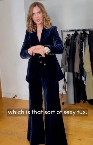 Zara trinny velvet navy fitted - velvet,