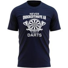 An Old Man Who Plays Darts Funny Mens T Shirt shirt Birthday Him double bull ...
