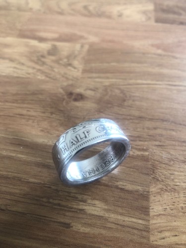Coin ring half - crown., genuine