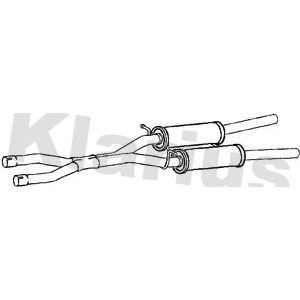Centre exhaust pipe silencer - exhaust, &