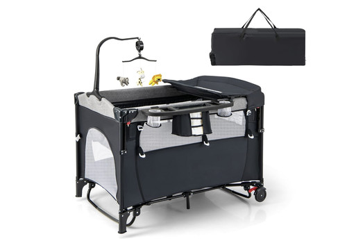 Costway travel cot - in,