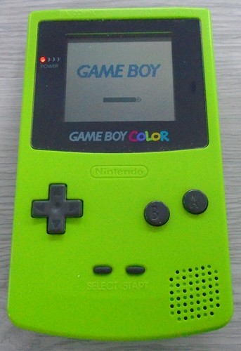 Game boy color console lime - color, (lime