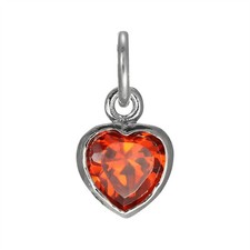 Sterling Silver Crystal Heart