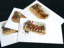 ORIGINAL SET OF FOUR HARRY PAYNE SIGNED COACHING EARLY TUCK POSTCARDS, 193 -196