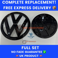 Volkswagen Golf MK7 (2013-2020) Set Replacement Badges Emblem Gloss Black NONACC