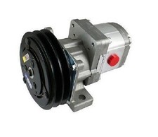 Hydraulic Electromagnetic Clutch & Pump 12V 14daNm 49.5 L/min 7 Ribbed Pulley