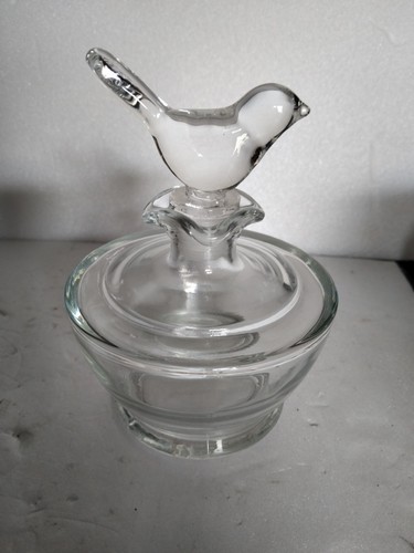 Vintage clear glass cruet - clear,