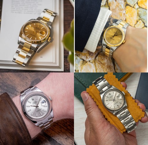 Stainless steel oyster strap - steel,