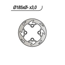 FRONT BRAKE DISC GAS TXT PRO