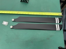 TREX 500 ASYMMETRIC CARBON FIBRE SPIN BLADES MAIN ROTOR BLADES In SATIN BLACK