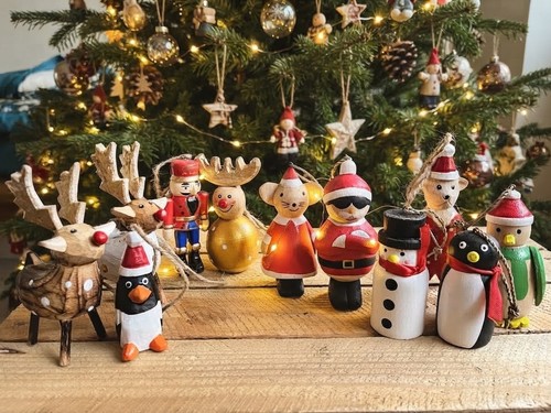 Wooden christmas decorations - wooden,