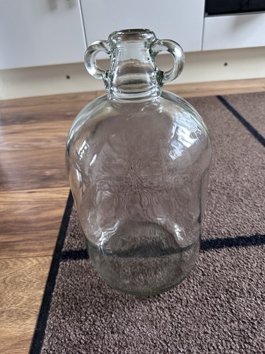 Vintage glass demijohn litre - 5,