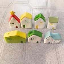 7pcs Miniature Garden House Model Set | Resin Tiny Houses for Fairy Garden