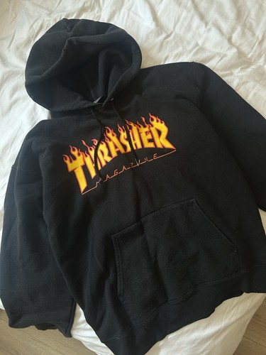 Black flame thrasher - thrasher, pullover