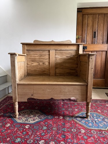 Antique victorian pine seat - antique,