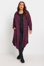 Yours Curve Women's Plus Size Hooded Maxi Jacket
