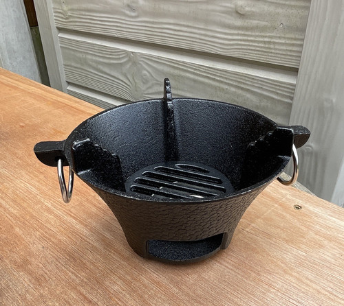 Cast iron 16cm charcoal bbq - cast,