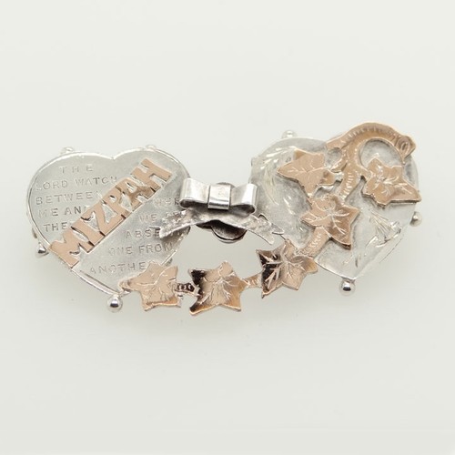 Antique gold and silver mizpah - antique,
