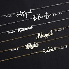 Asteroid Personalised Name Necklace Silver, Gold, Rose Pendant, Gift For Her