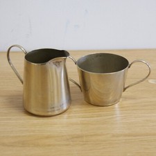 EPNS Silver Plate Sugar Bowl and Milk Jug Hallmarked BSC Made in England