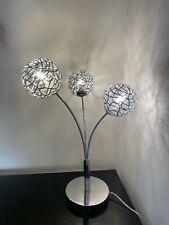 Modern Pagazzi Kesha 3 Chrome Table Lamp - 47cm