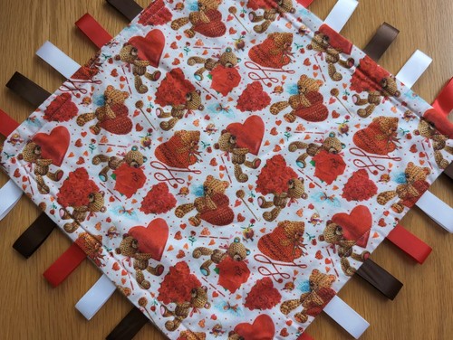 Teddy bear taggy blanket sew - bear,