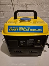 The product shown is a Powercraft Model 720 portable generator. Proveds 650 Watt