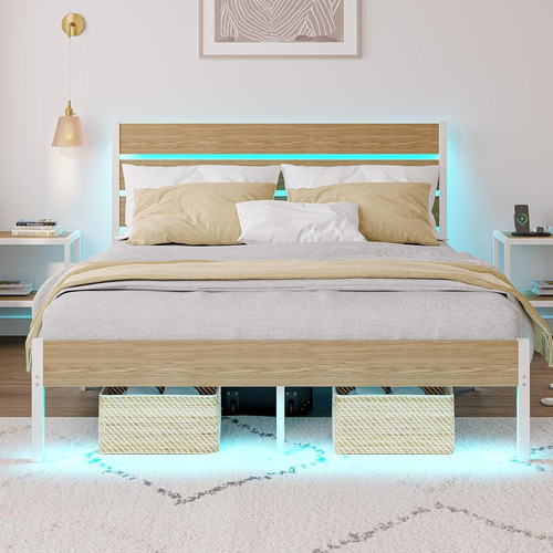 Queen size bed frame with - size,