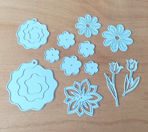 12pcs flower dies - dies, floral