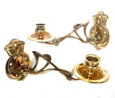 Antique Pair of Art Deco Brass
