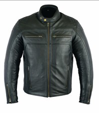 Motorcycle Black Cowhide