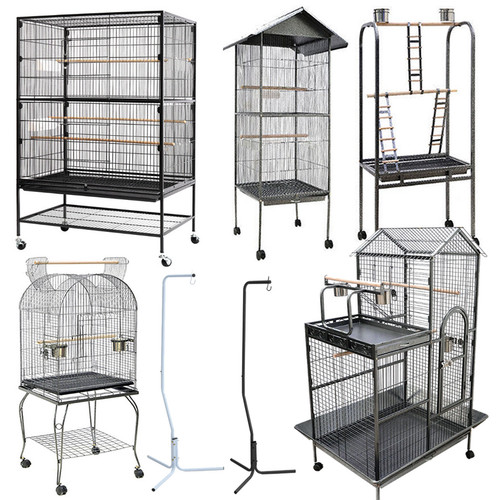 Large bird cage parrot metal - large,