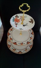 S Handcock & sons + James Kent old Foley mix/ match vintage 3 tier cake stand 