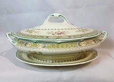 Royal Doulton Lidded Serving Dish And Plate Lillian Pattern