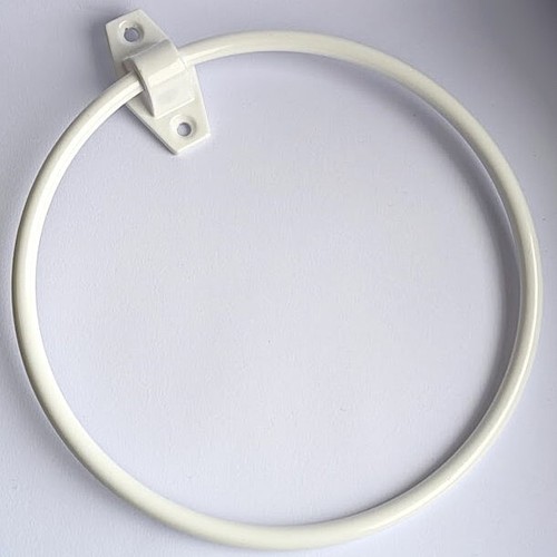 White hand towel - towel, ring