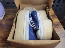 Rare Vtg 1970s Men's Flagg Bros Blue Disco Platform Shoes – Sz 9 – New in Box