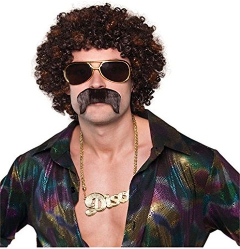 Disco hound wig - wig, mustache